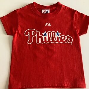 Majestic Phillies Red Kids Tee